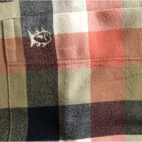 Southern Tide Plaid Cotton Shirt Mens Size Large Long Sleeve Button Down Preppy - Picture 6 of 12